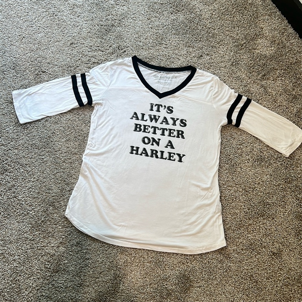 Harley-Davidson Baseball 3/4 Sleeve Tee - M